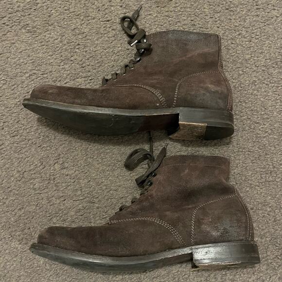 Bottega Veneta Brown Leather Lace Up Ankle Boots - Picture 6 of 11